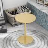 Antourlamm Round Metal Top Bar Height Table Bar Table Round Cocktail Bistro Tables with Gold Top and Base, for Breakfast Nook, Kitchen, Apartment, Small Spaces (Size : 48x72cm) view 2