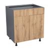 WallKitchens 33" Base Cabinet Double Door Single Drawer with Black Door view 1