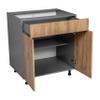 WallKitchens 33" Base Cabinet Double Door Single Drawer with Black Door view 3