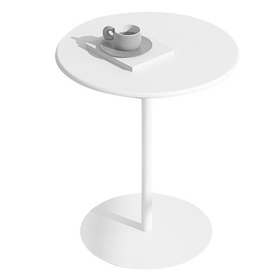 Modern Round Bistro Table, Breakfast Kitchen Bar Cafe Table for Small Spaces, White Metal Wrought Iron Tabletop Counter Pub Desk - Easy to Assemble and Clean (Size : 40x40x50cm)