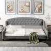Acosure Full Size Modern Luxury Tufted Button Daybed,Stylish Wood Upholstered Day Bed,No Box Spring Required,Easy Assembly,for Bedroom,Living Room,Guest Room,Den,Office,Gray view 1