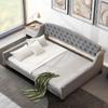 Acosure Full Size Modern Luxury Tufted Button Daybed,Stylish Wood Upholstered Day Bed,No Box Spring Required,Easy Assembly,for Bedroom,Living Room,Guest Room,Den,Office,Gray view 3
