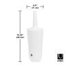 POLICK Toilet Brush Foot Scrubber Cosas de esponja para lo tallarse el Cuerpo Soap Bag Back Scrubber Shower Hair Eraser, White view 2