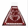 Kewadony 1 Pack Hanging Kitchen Hand Towels, Red Valentine's Day Hand Tie Towels with Hanging Loop, Love Heart Red Black Plaid Soft Absorbent Towels Set for Bathroom and Kitchen view 1