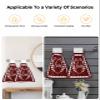 Kewadony 1 Pack Hanging Kitchen Hand Towels, Red Valentine's Day Hand Tie Towels with Hanging Loop, Love Heart Red Black Plaid Soft Absorbent Towels Set for Bathroom and Kitchen view 4