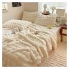 QuKan Bed, Luxury Faux Fur Velvet Fleece Blanket Winter Blanket Throw Double Layer Warm Cashmere Coral Faux Rabbit Fur Bed Sheet view 4
