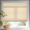 Persilux Cordless Roman Shades for Windows, Linen Natural Fabric Window Blinds, Privacy Roman Blinds for Windows Shades for Home Kitchen Door, Beige(Privacy Liner,Block 60%-80% Light), 27" W X 72" H view 1