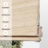Persilux Cordless Roman Shades for Windows, Linen Natural Fabric Window Blinds, Privacy Roman Blinds for Windows Shades for Home Kitchen Door, Beige(Privacy Liner,Block 60%-80% Light), 27" W X 72" H view 3