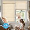 Persilux Cordless Roman Shades for Windows, Linen Natural Fabric Window Blinds, Privacy Roman Blinds for Windows Shades for Home Kitchen Door, Beige(Privacy Liner,Block 60%-80% Light), 27" W X 72" H view 4