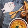 HOLIDYOYO 2pcs Cartoon Ceramic Spoon Rest Lid Holder Reusable Kitchen Utensil Holder Smooth Surface Space-saving Design for Cooking Housewarming Fun Kitchen Decor view 3