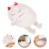 HOLIDYOYO 2pcs Cartoon Ceramic Spoon Rest Lid Holder Reusable Kitchen Utensil Holder Smooth Surface Space-saving Design for Cooking Housewarming Fun Kitchen Decor view 4
