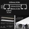 Curtain Conjoined Double Track Ceiling Mounting Heavy-Duty Curtain Rails For Living Room Double Curtain Rods Room Divider, Silent Sliding Ceiling Curtain Rail, Ceiling Mount, RV Rail Straight Rail ( C view 3