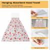 Kewadony 1 Pack Hanging Kitchen Hand Towels, Valentine's Day Hand Tie Towels with Hanging Loop, Red Gnomes Love Heart Grey Soft Absorbent Towels Set for Bathroom and Kitchen view 2