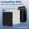 2 Set 116130 Replacement Filter H and 2 C545 True HEPA Filter S and 8 Activated Carbon Pre-Filters, H13 True HEPA Filter view 3