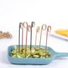 100 PCS Bamboo Cocktail Picks with Looped Ring,Fancy Toothpicks for Appetizers,Bamboo Skewers Fruit Sticks Food Sticks Party Supplies,4.7 Inch(red) view 4