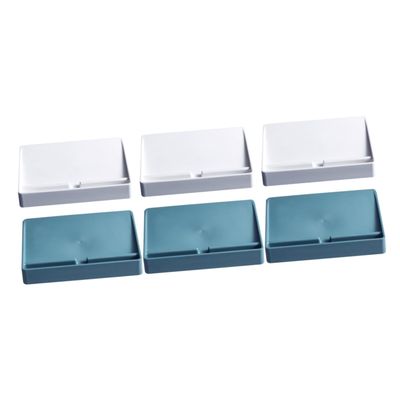 STOBAZA 6pcs Bathroom Soap Container Soap Holder Double Storage Box Sponge Holder for Kitchen Sink Toilet Shower Room