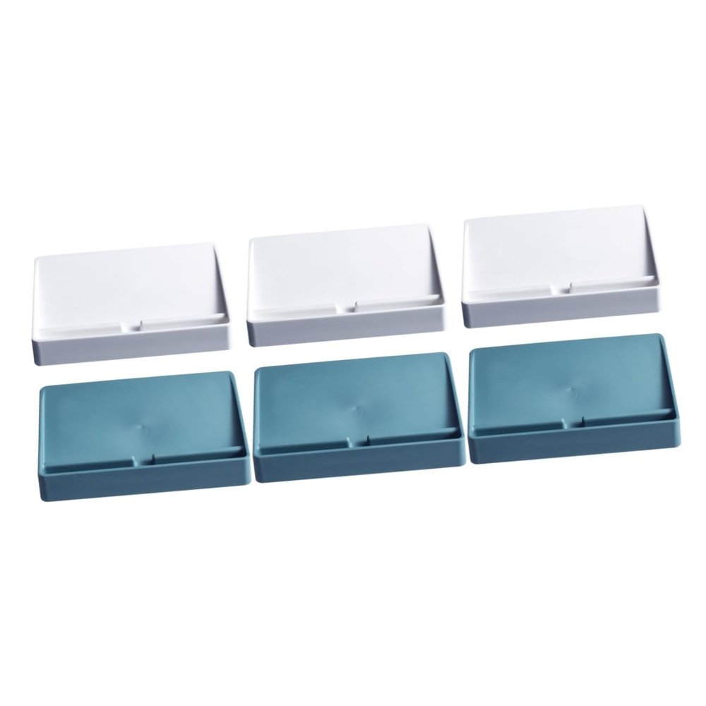 STOBAZA 6pcs Bathroom Soap Container Soap Holder Double Storage Box Sponge Holder for Kitchen Sink Toilet Shower Room