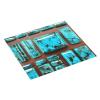 YQxwJL Bright Aqua Blue Turquoise print Dish Mat 18 x16in,Dish Drying Mat for Kitchen Counter,Super absorbent,for Kitchen Counter view 2