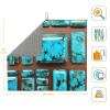 YQxwJL Bright Aqua Blue Turquoise print Dish Mat 18 x16in,Dish Drying Mat for Kitchen Counter,Super absorbent,for Kitchen Counter view 3