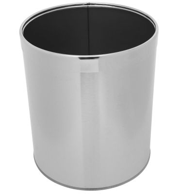 DIYEAH Stainless Steel Kitchen Trash Can Versatile Waste Bin for Office Bathroom and Bedroom Design Easy to Clean Modern Rubbish Basket for Home Use