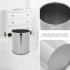 DIYEAH Stainless Steel Kitchen Trash Can Versatile Waste Bin for Office Bathroom and Bedroom Design Easy to Clean Modern Rubbish Basket for Home Use view 4