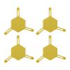 4PCS Drink Coasters, Hexagon Coasters Multipurpose Adjustable Coaster Tabletop Protection for Coffee Mug Tea Cup Glasses(Yellow) view 1