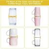 4PCS Drink Coasters, Hexagon Coasters Multipurpose Adjustable Coaster Tabletop Protection for Coffee Mug Tea Cup Glasses(Yellow) view 3