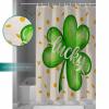 ZOE STORE Shower Curtains for Bathroom Accessories, St. Patrick's Day Polyester Fabric Bathtub Curtain with 12 Hooks, Green Lucky Clover Farmhouse Waterproof Shower Curtains 48 x 72 Inches view 4