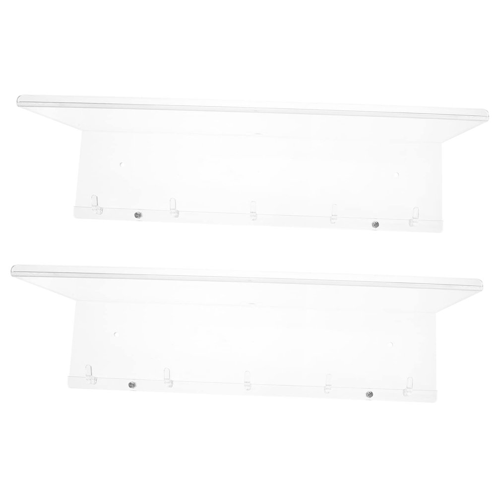 Ciieeo 2pcs Acrylic Floating Shelves Small Bathroom Wall Decor Living Room Shelves Unique Narrow