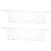 Ciieeo 2pcs Acrylic Floating Shelves Small Bathroom Wall Decor Living Room Shelves Unique Narrow view 1