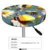 berbo Flying Bees Daisy Honey Round Stool Covers - Bar Chair Cushion Seat Covers, Elastic & Stretchable, Washable & Waterproof,Versatile Slipcovers view 3