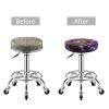 berbo Many Purple Flowers Round Stool Covers - Bar Chair Cushion Seat Covers, Elastic & Stretchable, Washable & Waterproof,Versatile Slipcovers view 4
