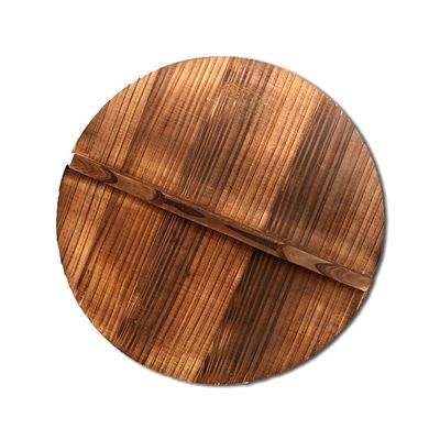 CHIUEAST Wooden Wood Cover Handmade Fir Anti-scalding Lid Cover Wok Lid Hypotenuse Wood Lid