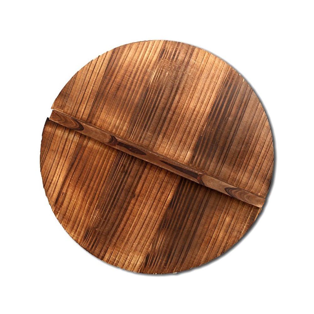 CHIUEAST Wooden Wood Cover Handmade Fir Anti-scalding Lid Cover Wok Lid Hypotenuse Wood Lid