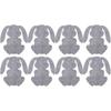 DEARMAMY 8pcs Bunny Utensil Holders for Easter Party Cute Rabbit Design Cutlery Covers for Spring Table Decor Reusable Silverware Bags for Forks and Knives view 1