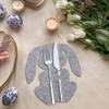 DEARMAMY 8pcs Bunny Utensil Holders for Easter Party Cute Rabbit Design Cutlery Covers for Spring Table Decor Reusable Silverware Bags for Forks and Knives view 4