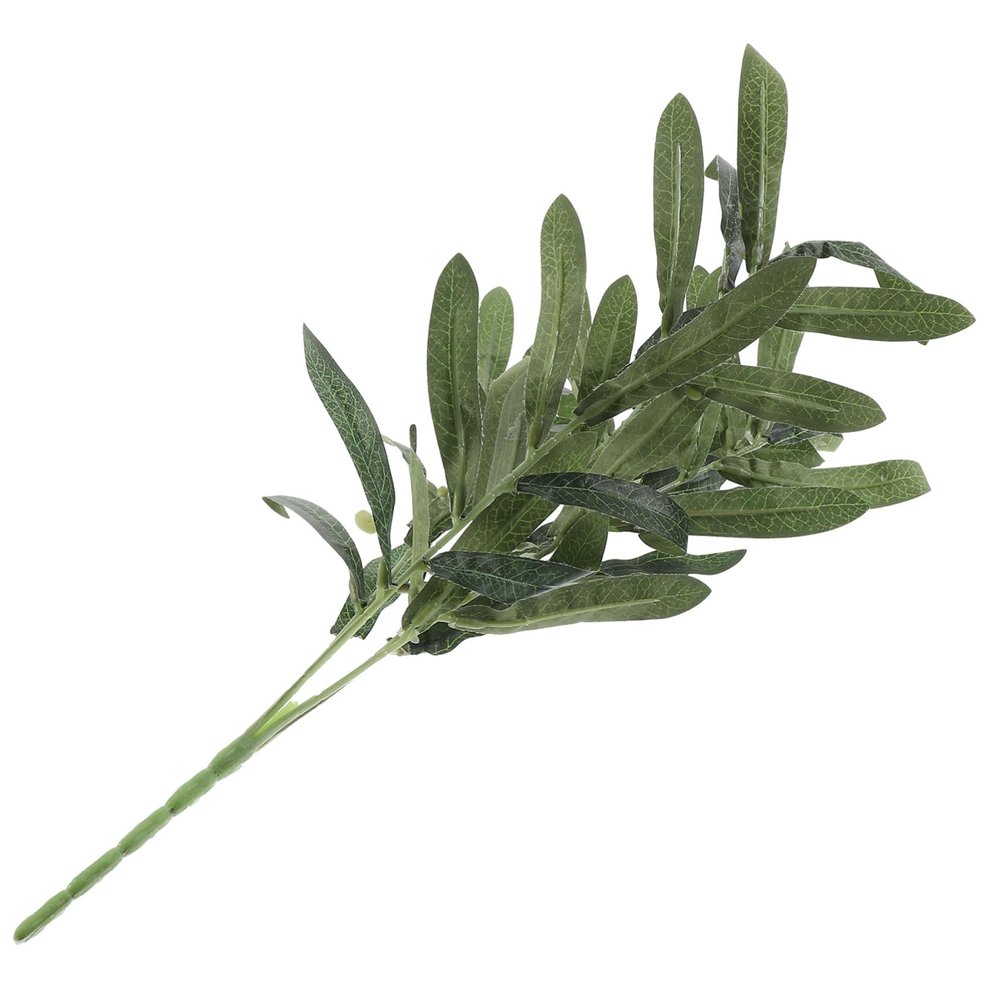 Amosfun 10pcs Artificial Olive Branch Realistic Leaves for Flower Arrangement and Photography Props for Home Decor Weddings and Festivals
