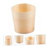 Gatuida 100pcs Disposable Wooden Cups Round Cups for Drinks and Snacks for Parties Weddings and Gatherings view 2