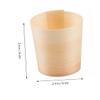 Gatuida 100pcs Disposable Wooden Cups Round Cups for Drinks and Snacks for Parties Weddings and Gatherings view 3