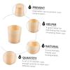 Gatuida 100pcs Disposable Wooden Cups Round Cups for Drinks and Snacks for Parties Weddings and Gatherings view 4