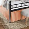 1 Piece Ruffled Bed Skirt with Split Corners - 18" Inch Drop Three Side Coverage 100% Cotton 800 Thread Count Dust Ruffled Bed Skirt, Full Size (54" x 75") Inch - Blush Solid view 1
