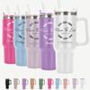 Praise the lord Personalized Tumbler 40 oz Laser Engraved, Insulated Cup with Handle, Lid & Straw, Christian Coffee Travel Mugs, Christian Tumbler for women, Faith Bible Verse Gifts, Baptism Gifts view 1