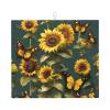 YQxwJL Sunflower Floral Butterflies print Dish Mat 18 x16in,Dish Drying Mat for Kitchen Counter,Super absorbent,for Kitchen Counter view 1
