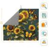 YQxwJL Sunflower Floral Butterflies print Dish Mat 18 x16in,Dish Drying Mat for Kitchen Counter,Super absorbent,for Kitchen Counter view 3