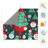 YQxwJL Christmas Tree and Snowman print Dish Mat 18 x16in,Dish Drying Mat for Kitchen Counter,Super absorbent,for Kitchen Counter view 3