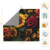 YQxwJL Sunflower Rose print Dish Mat 18 x16in,Dish Drying Mat for Kitchen Counter,Super absorbent,for Kitchen Counter view 3