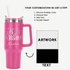 He is Risen Personalized Tumbler 40 oz Laser Engraved, Insulated Cup with Handle, Lid & Straw,Inspirational Christian Coffee Travel Mugs Gifts, Christian Tumbler for women, Faith Bible Verse Gifts view 2