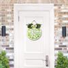 FemiaD Happy St. Patrick's Day Door Sign St. Patrick's Day Deco,Shamrock Clover Wooden Sign 12inch Round Wood Wreath Hanging St.Patrick's Day Decoration for Wall Rustic Farmhouse Porch Decor view 2