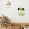 FemiaD Happy St. Patrick's Day Door Sign St. Patrick's Day Deco,Shamrock Clover Wooden Sign 12inch Round Wood Wreath Hanging St.Patrick's Day Decoration for Wall Rustic Farmhouse Porch Decor view 3