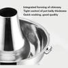 Stainless Steel Hotpot Chinese Charcoal Hotpot Split Household Traditional Charcoal Hotpot Lamb Outdoor Picnic Pot(Silver,30cm) view 4
